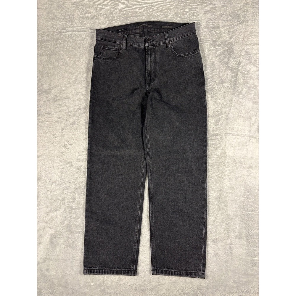 Alberto Jive-C Vintage Wide Fit Jeans Mens 32x32 Black Washed Stretch